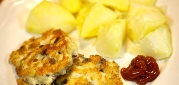 Куриные котлеты с грибами