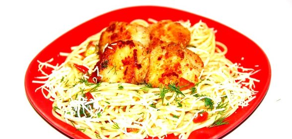 Паста с морскими гребешками