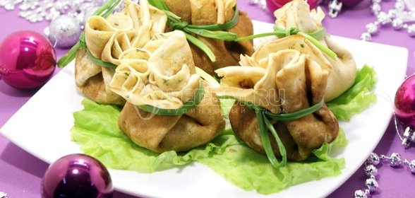 Закуска «Волшебные мешочки от Снегурочки»