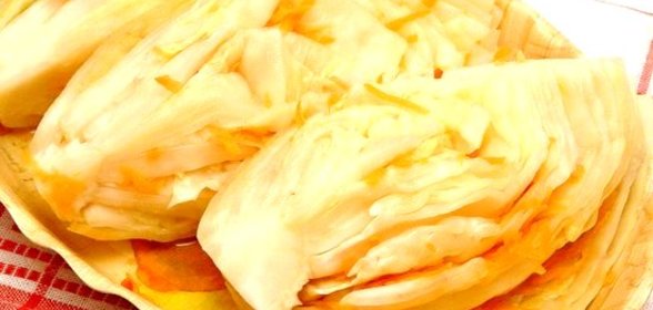 Солёная капуста с чесноком
