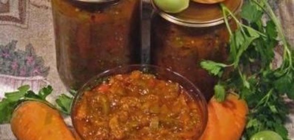 Лечо из зеленых помидор