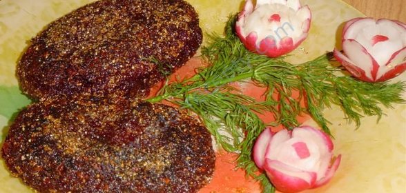 Постные свекольные котлеты