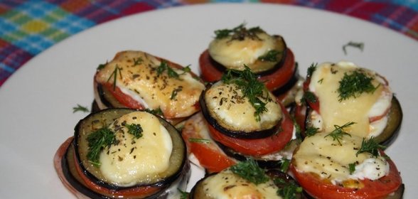 Овощная закуска с баклажанами и томатами