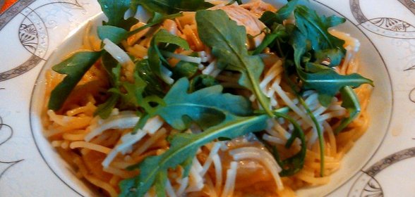 Куриное филе в соевом соусе с имбирем и ананасами