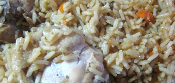 Рис с курицей в рукаве