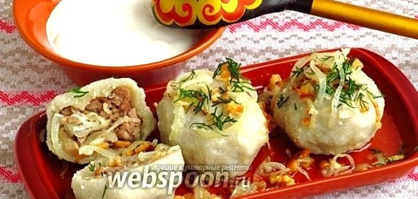 Клёцки картофельные с мясом по-белорусски