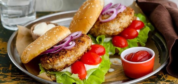 Бургер из курицы или индейки