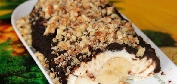 Банан под творожно-шоколадной шубой