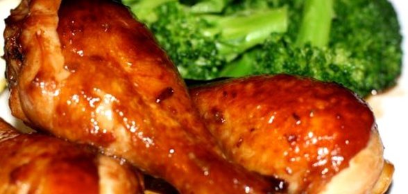 Куриная голень в горчично-медовом соусе