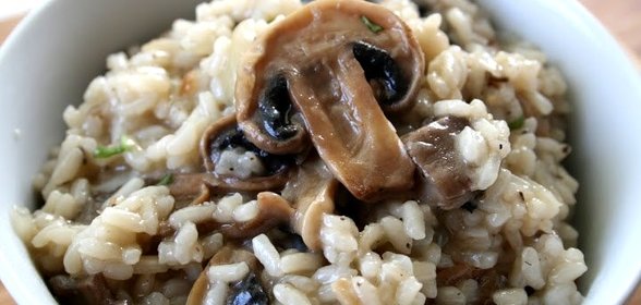 Ризотто с шампиньонами и сливками