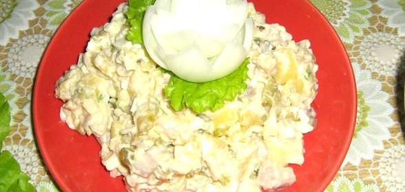 Салат с селедкой и яблоками