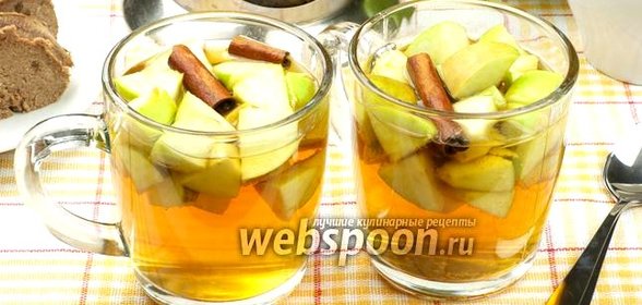 Чай с яблоками и корицей