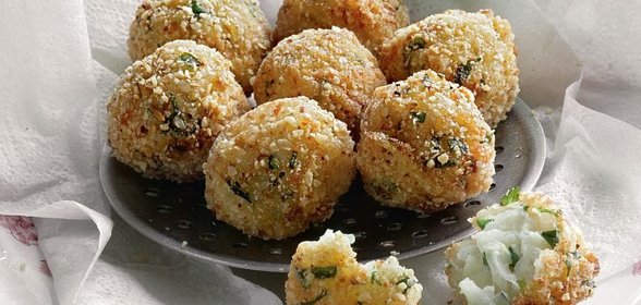 Фрикадельки из ризотто с фенхелем