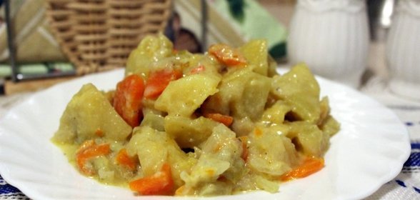 Овощное рагу со сливками