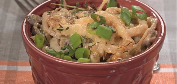 Грибные жюльены с кальмарами