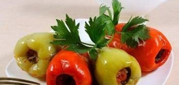Фаршированный перец в микроволновке