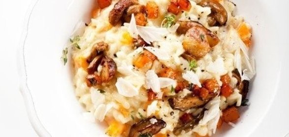 Ризотто с тыквой, белыми грибами и маскарпоне