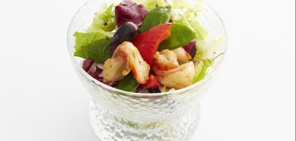 Салат с креветками