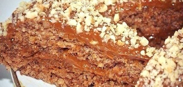 Шоколадно-ореховый торт для худеющих