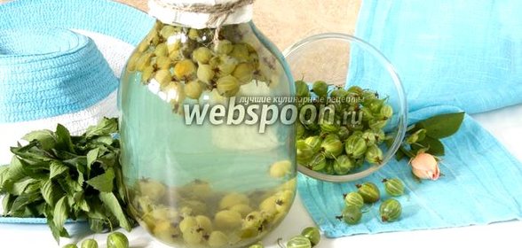 Компот из крыжовника и мяты