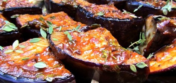 Шашлык из баклажанов