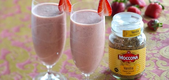 Коктейль Кофе, клубника и карамель