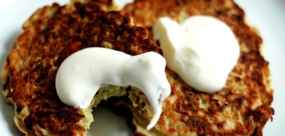 Постные оладьи из кабачков