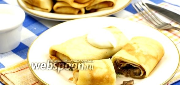 Блины с грибами