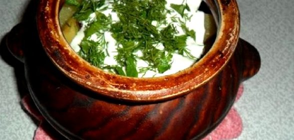 Картошка в горшочках с мясом