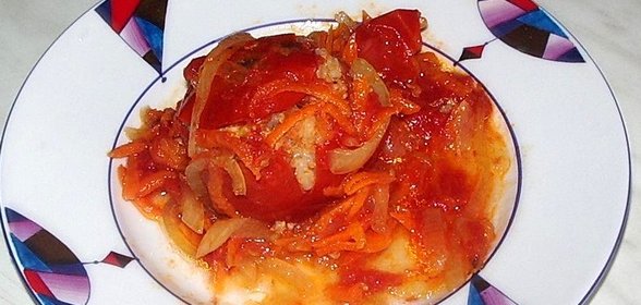 Помидоры фаршированные с подливой