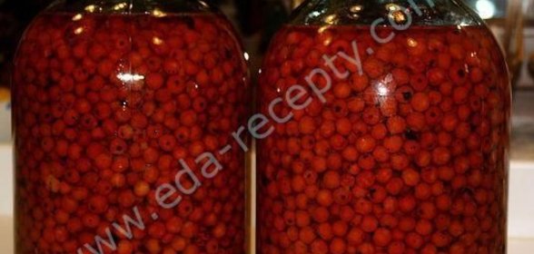 Черноплодная наливка из рябины