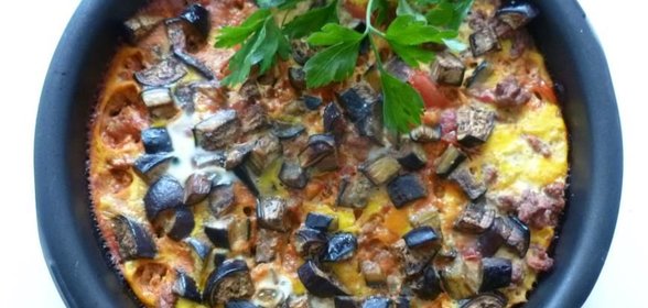 Запеканка из баклажанов с мясным фаршем