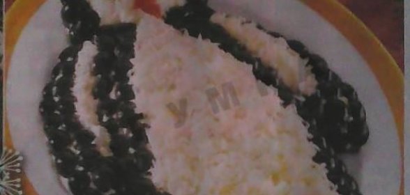 Салат Пингвин с рыбой