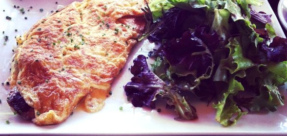 Омлет с грибами и сыром