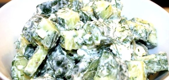 Греческий салат из огурцов