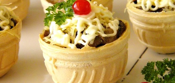 Тарталетки с грибами