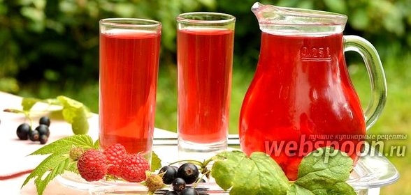 Компот «Ассорти» из малины, вишни и чёрной смородины в мультиварке