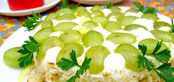 Салат Перевертыш с грибами