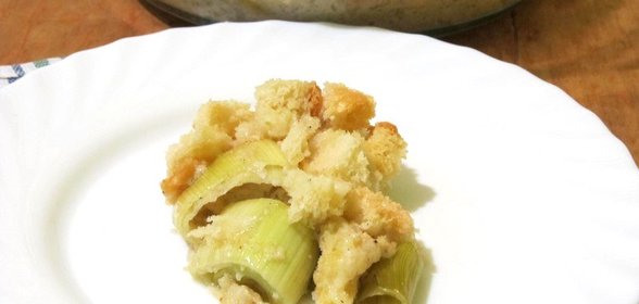 Гратен из лука-порея