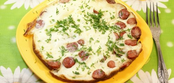 Омлет с шампиньонами