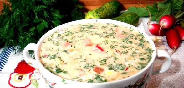 Окрошка весенняя на квасе