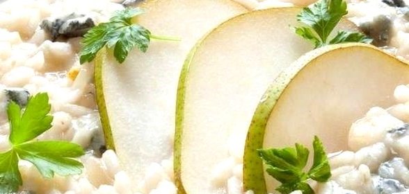 Ризотто с грушами и синим сыром