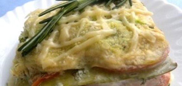 Лазанья из кабачков с фаршем
