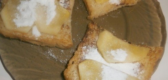 Сладкие тосты с яблоками