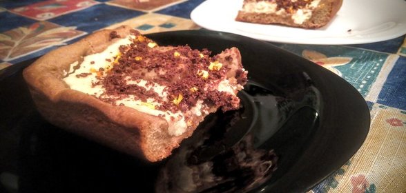 Пирог с творожным кремом