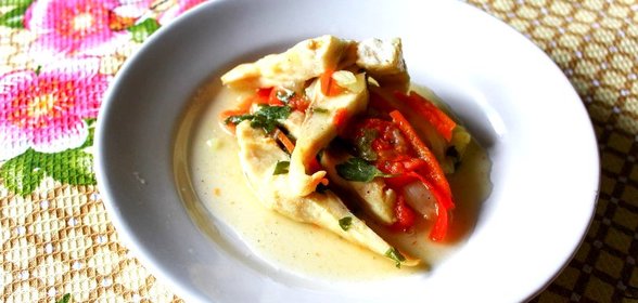 Тилапия с овощами