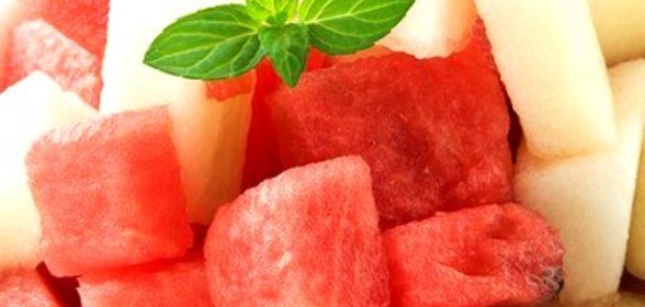 Дыня и арбуз в лаймовом сиропе