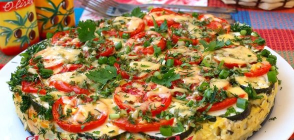 Пирог-запеканка с кабачками
