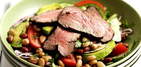 Салат с бобами и мясом