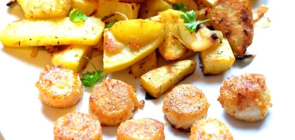 Мурманские гребешки с пряной корочкой